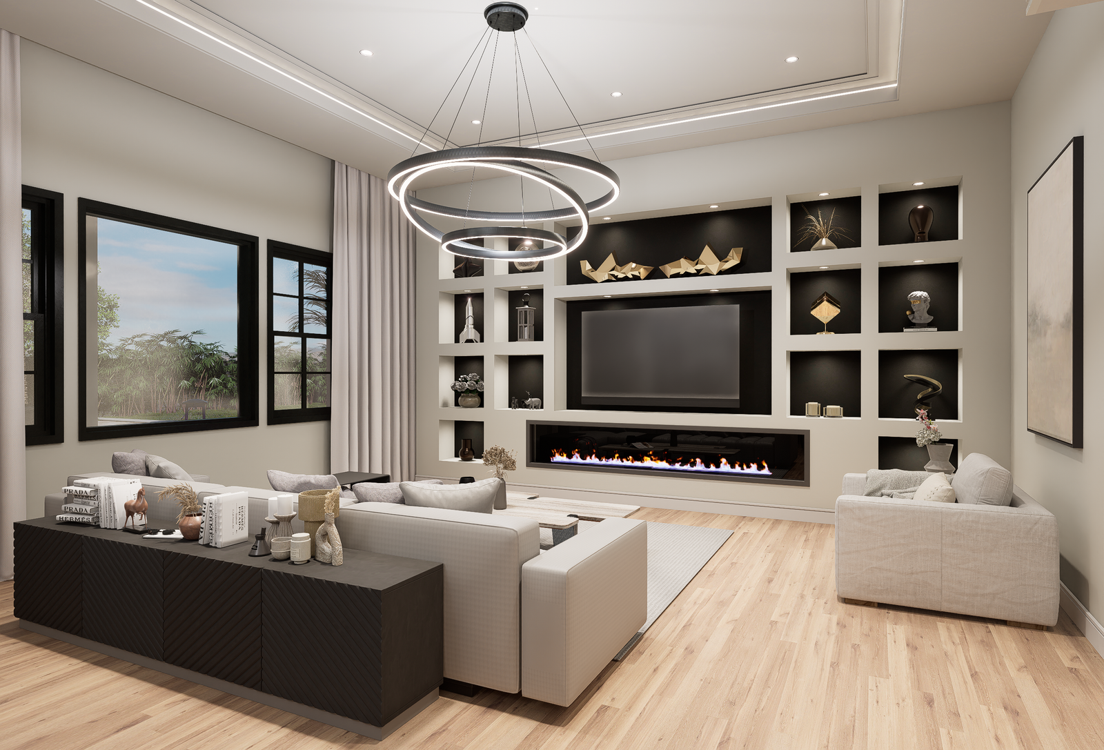 Family room Tv Wall