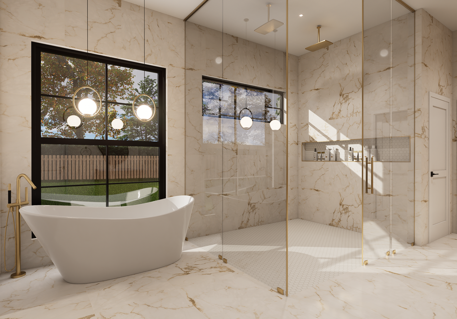 Primary Bath Tub n Shower