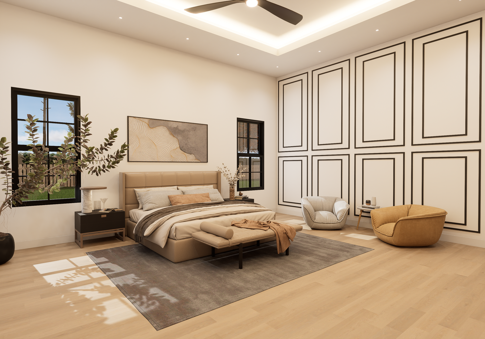 Primary Bed wall elevation