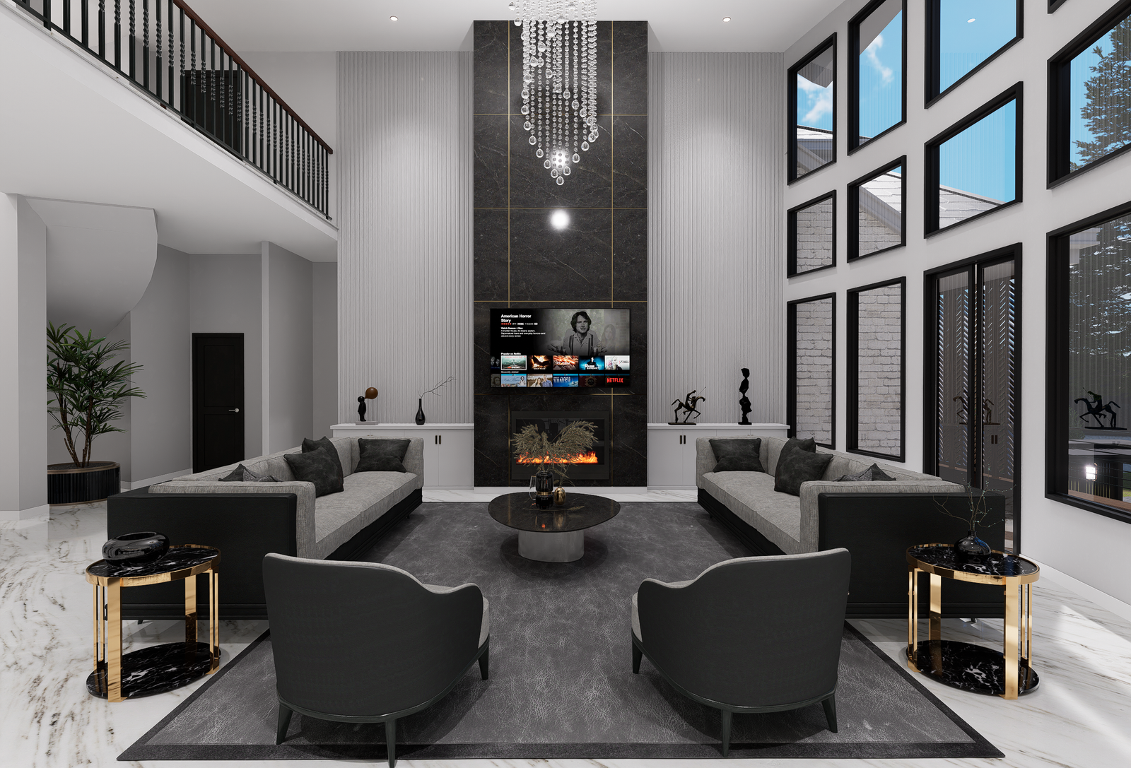 GREAT ROOM WITH NO TRIM